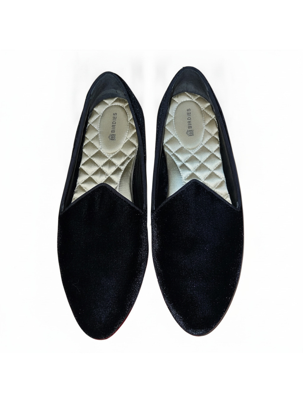 Birdies black velvet loafers Starling flats size 9.5 shoes indoor ourdoor